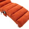 Ergonomic Linen Massage Chaise Lounge With Remote Control, 5 Modes - Orange - Image 20
