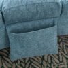 Ergonomic Linen Massage Chaise Lounge With Remote Control, 5 Modes - Blue - Image 11