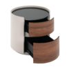 Italian Retro Double Storage Round Side Table - Gray Brown - Image 8