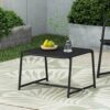 Modern Outdoor Iron Conrad Side Table - Matte Black - Image 2