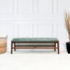 Hera - Bench With Buttons - Antique Green / Light Sage Green - Image 2