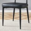 Minimalist Ergonomic Dining Chair With Curved Backrest In, (Set of 4) - Black - Image 13