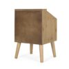 Contemporary End Table With Rattan Accents And Tempered Glass - Natural / White - Image 8