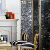 Room Divider, Herero 4 Panel Decorative Screen - Black - Image 10