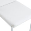 Luxury Simple Chair High Resilience Dining Chair Material With Metal Leg (Set of 6) - White / Silver - Image 11