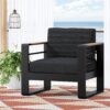 Giovanna - Club Chair Set With Aluminum Frame And Water Resistant Cushions - Black - Image 5