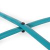 Outdoor Steel Side Table With X Shape Bottom Crossing Legs - Teal - Image 7