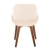 Fabrico - Mid-Century Modern Dining Accent Chair (Set of 2) - Walnut / Cream - Image 5