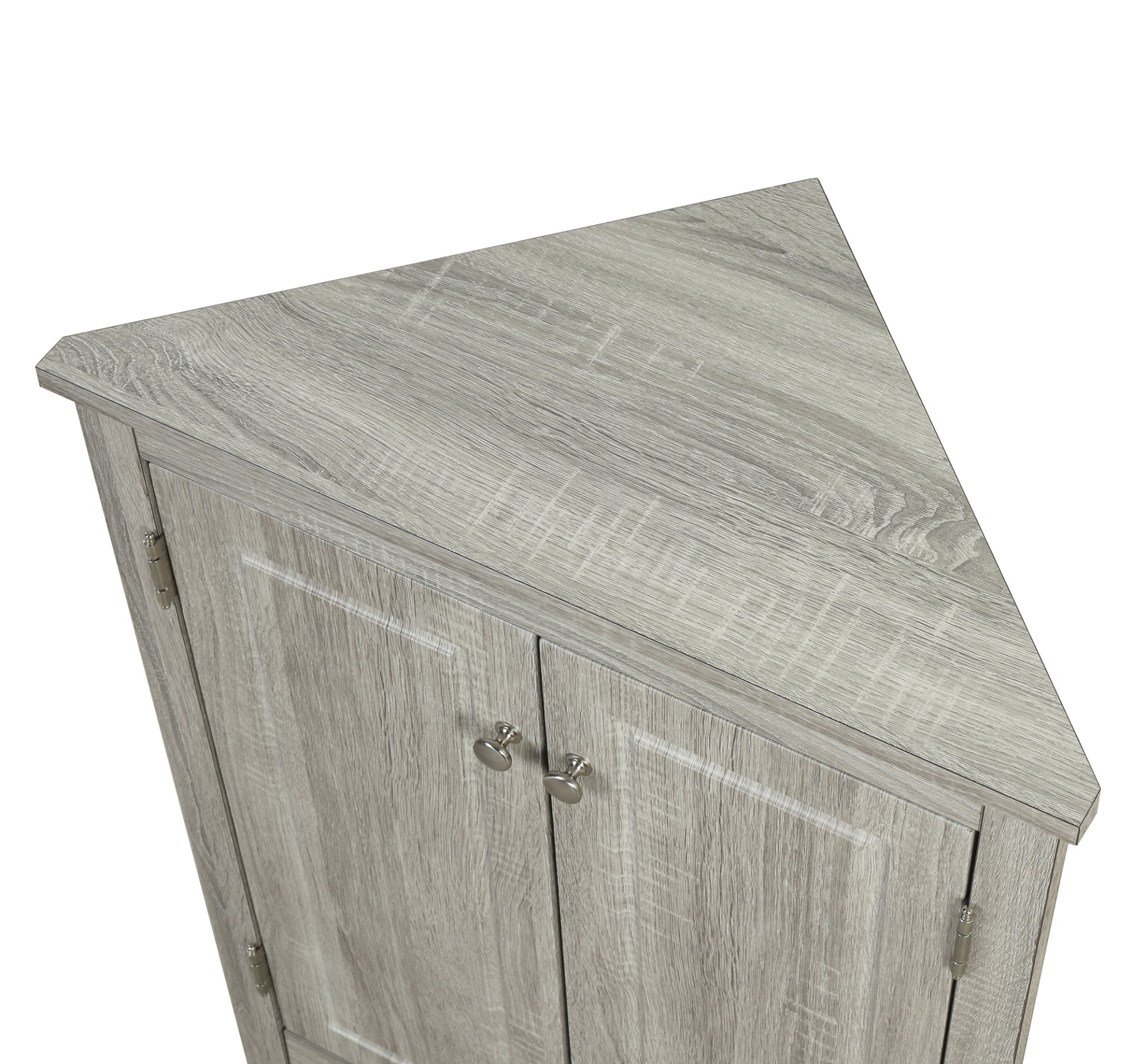 Triangle Bathroom Storage Cabinet With Adjustable Shelves, Freestanding Floor Cabinet For Home Kitchen - Oak - Image 24