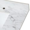 Elegant Sintered Stone Bathroom Vanity Top With Rectangular Undermount Ceramic Sink Carra - White - Image 6