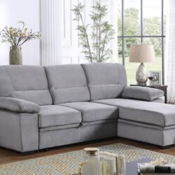 Kipling - Reversible Sleeper Sectional Sofa Chaise - Gray