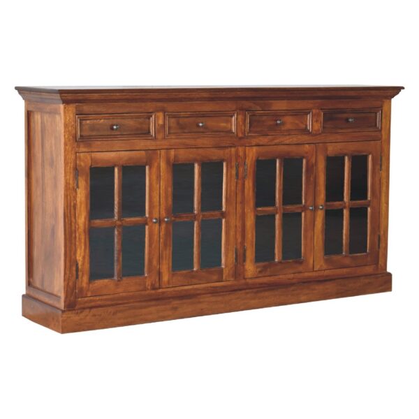 Large Glazed Sideboard - Chestnut