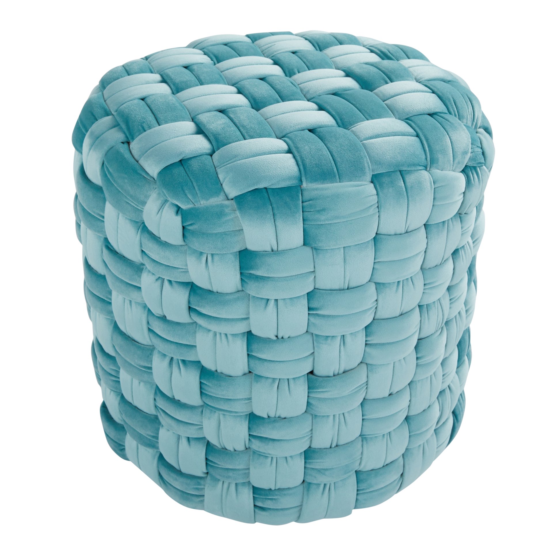 Braided - Round Ottoman - Ice Blue - Image 5