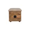 Buffalo - Hide Leather Storage Trunk - Beige / Brown - Image 11