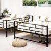 Full Over Full Bunk Bed With Shelf And Guardrails - Black - Image 14