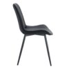 Ergonomic Extended Seat Cushion Dining Chair (Set of 4) With Integral Metal Leg Structure - Black - Image 15