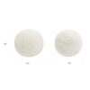 Luna - Round Sphere Accent Ball Throw Pillow - Ivory White - Image 5