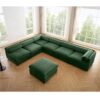 Modern (Set of 6) Modular Sectional Sofa With Storage Soft Cylindrical Design For Living Room - Green - Image 2