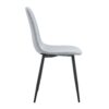 Comfortable, Linen Cotton Dining Chair Set Six Pieces - Light Gray - Image 16