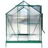 6.3'x6.2'x7' Polycarbonate Greenhouse, Heavy Duty Outdoor Aluminum Walk-In Green House Kit With Rain Gutter, Vent And Door For Backyard Garden - Green - Image 14