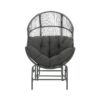 Palos - Outdoor Wicker Glider Chair - Dark Gray - Image 4