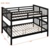 Full Over Full Bunk Bed With Ladder For Bedroom - Espresso - Image 12