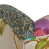 Anya - Boho Chic Wingback Accent Arm Chair - Floral / Leopard / Blue Teal / Purple - Image 7