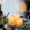 Flickering LED Candles With Remote Timer (Set of 3) - Ivory - Image 3