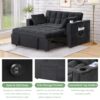 Multi Functional Sofa Bed With Cup Holder And USB Port For Living Room Or Apartments - Black - Image 5
