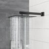 Dual Shower Head System With 12" Wall Mounted Square Design And Rough In Valve - Matte Black - Image 5
