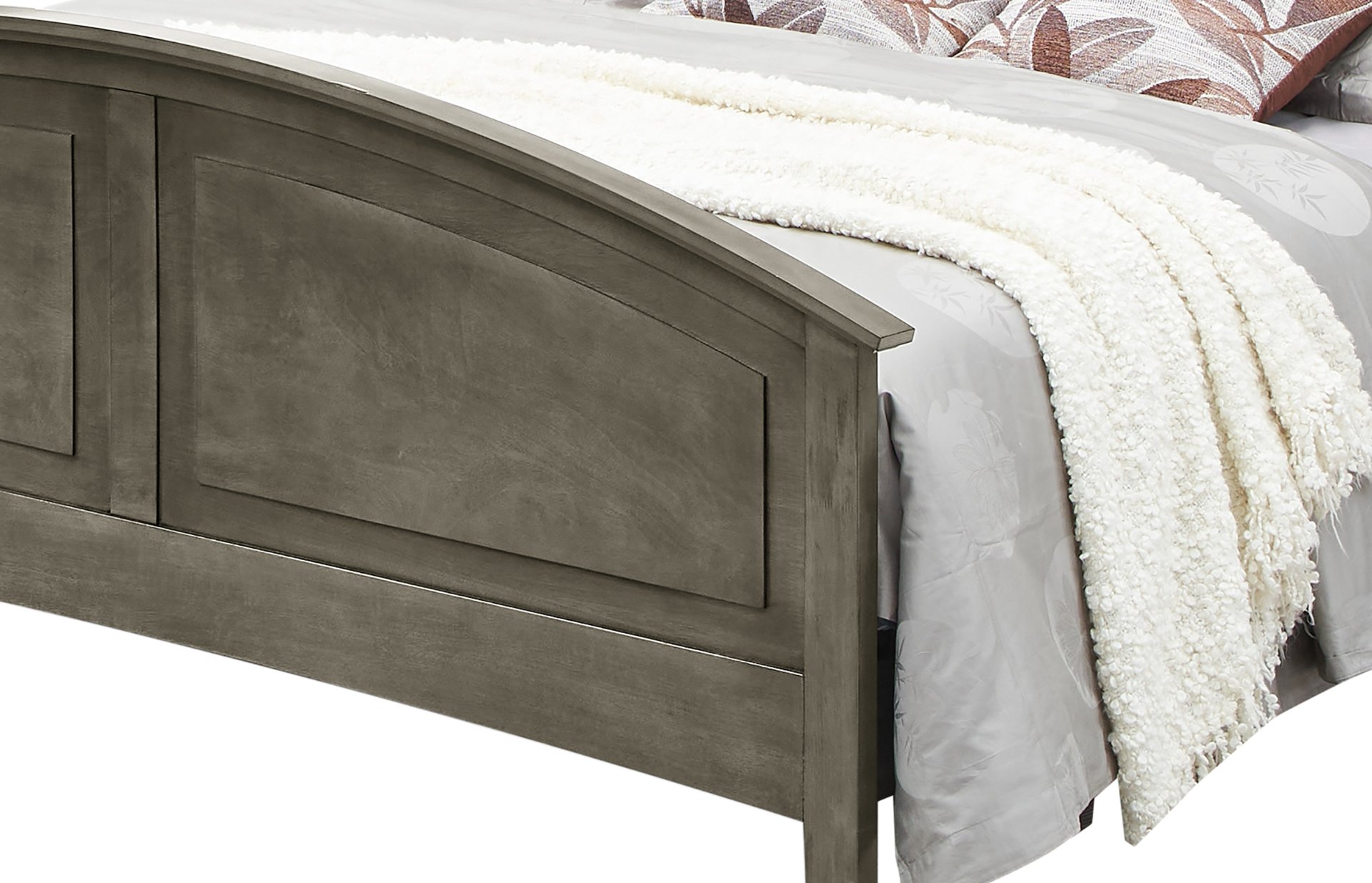 Queen Size Bed With Relaxed Design Stylish - Gray - Image 6