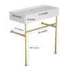 31.5" Ceramic Bathroom Console Sink With Overflow Legs Modern Vanity Basin - White - Image 3