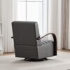 360° Swivel Accent Chair With Armrests, Comfy Lounge Reading Chair - Gray - Image 8