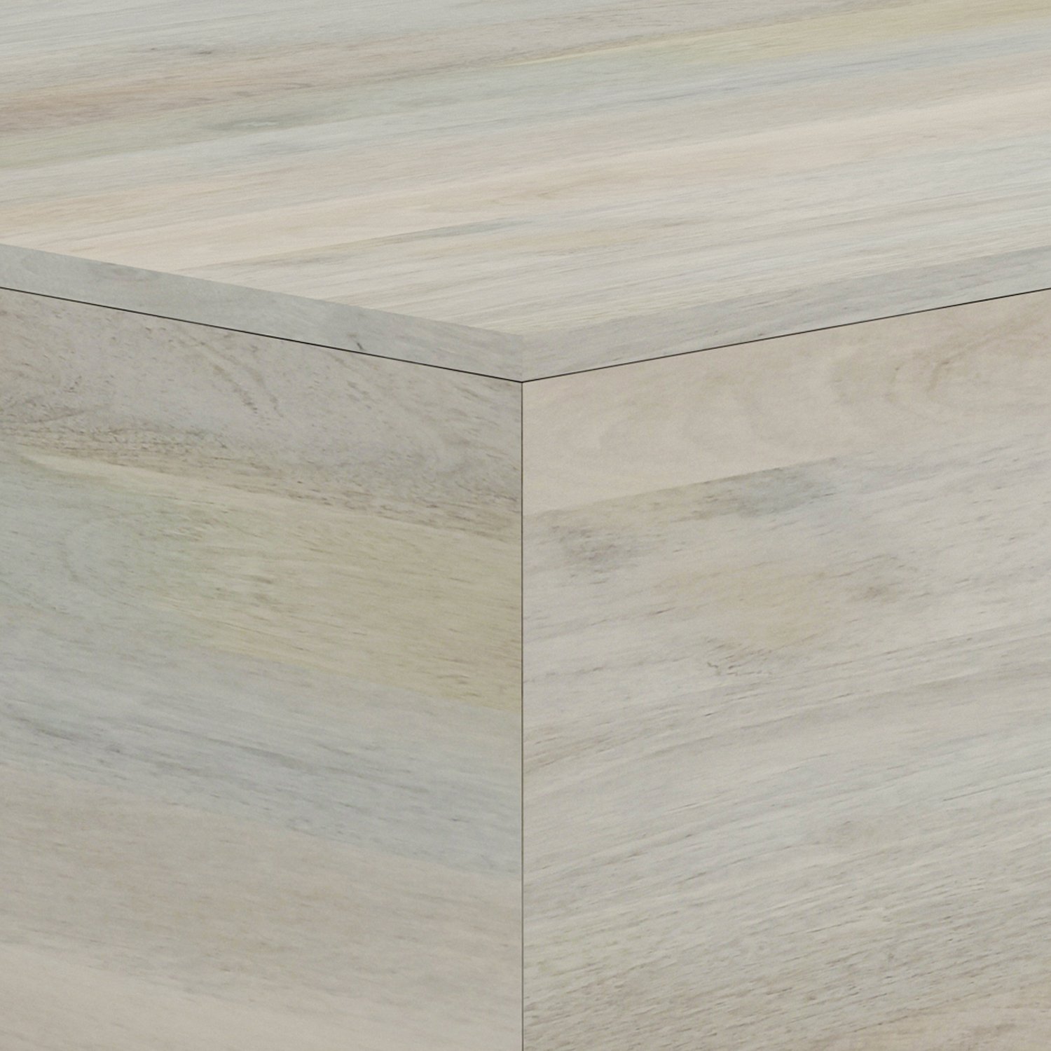 Abba - Square Coffee Table - White Wash - Image 5