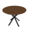 Retractable Dining Table, Round Extendable 6 Person Table - Walnut - Image 10