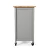 Contemporary Kitchen Cart With Wheels - Gray - Image 9
