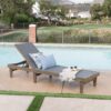 Summerland Chaise Lounge Dark Mesh Outdoor Seating - Dark Gray - Image 2