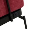 Modern Loveseat Sofa 59" Sofa Couch 2 Seater With USB Ports, Unique Cylindrical Armrests - Red - Image 22