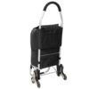 Foldable Shopping Stair Trolley With Triangular Wheels And Removable Waterproof Bag - Black - Image 6