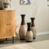 Desktop Vase, Classic And Neat Floor Vase, High Independent Flower Stand, Home Decoration Flower Stand (Set of 3) - Black White / Coffee - Image 5