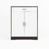 Freestanding Wooden Shoe Cabinet, 4 Tier Organizer With Drawer - White / Walnut - Image 14
