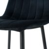 Indoor Velvet Dining Chair, Modern Kitchen Dining Chair With Cushion Back, Upholstered Side Chair With Coated Metal Legs, Family Kitchen Dining Room And Living Room (Set of 4) - Black - Image 11