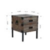 Trunk Table And Side Table With Large Storage Dress Up Your Liviing Room (Set of 3) - Antique Gray - Image 24