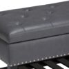 Lomond - Storage Ottoman Bench - Stone Gray - Image 6