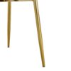 Luxury Simple Chair (Set of 4) Linen Cotton High Resilience Dining Chair With Metal en Legs - Black / Gold - Image 18