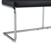 Shoe Changing Bench With Silver Metal Legs For Versatile Use - Black - Image 9