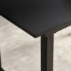 Square Extendable Dining Table With Metal Leg, Modern Space Saving Kitchen Table For Living Room - Black - Image 4
