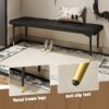 Multifunctional Shoe Bench With Faux Cushion - Black - Image 7