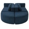 Boneless - Couch Modular Sectional Sofa With Deep Seating And Curved Design - Blue - Image 10