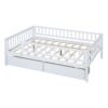 Full Size Daybed Bed With Two Drawers - White - Image 2